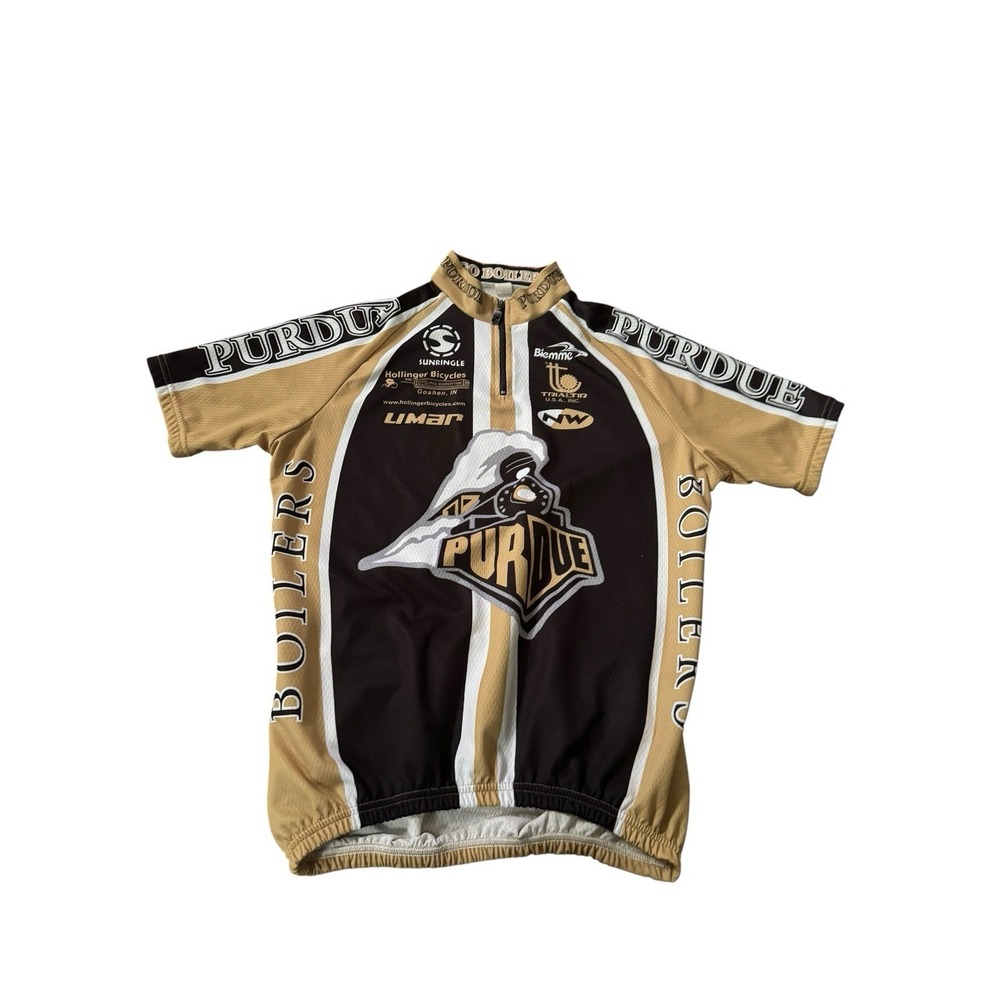 Vintage Biemme Purdue Boilermakers Cycling Biking Jersey Men's M Made in Italy